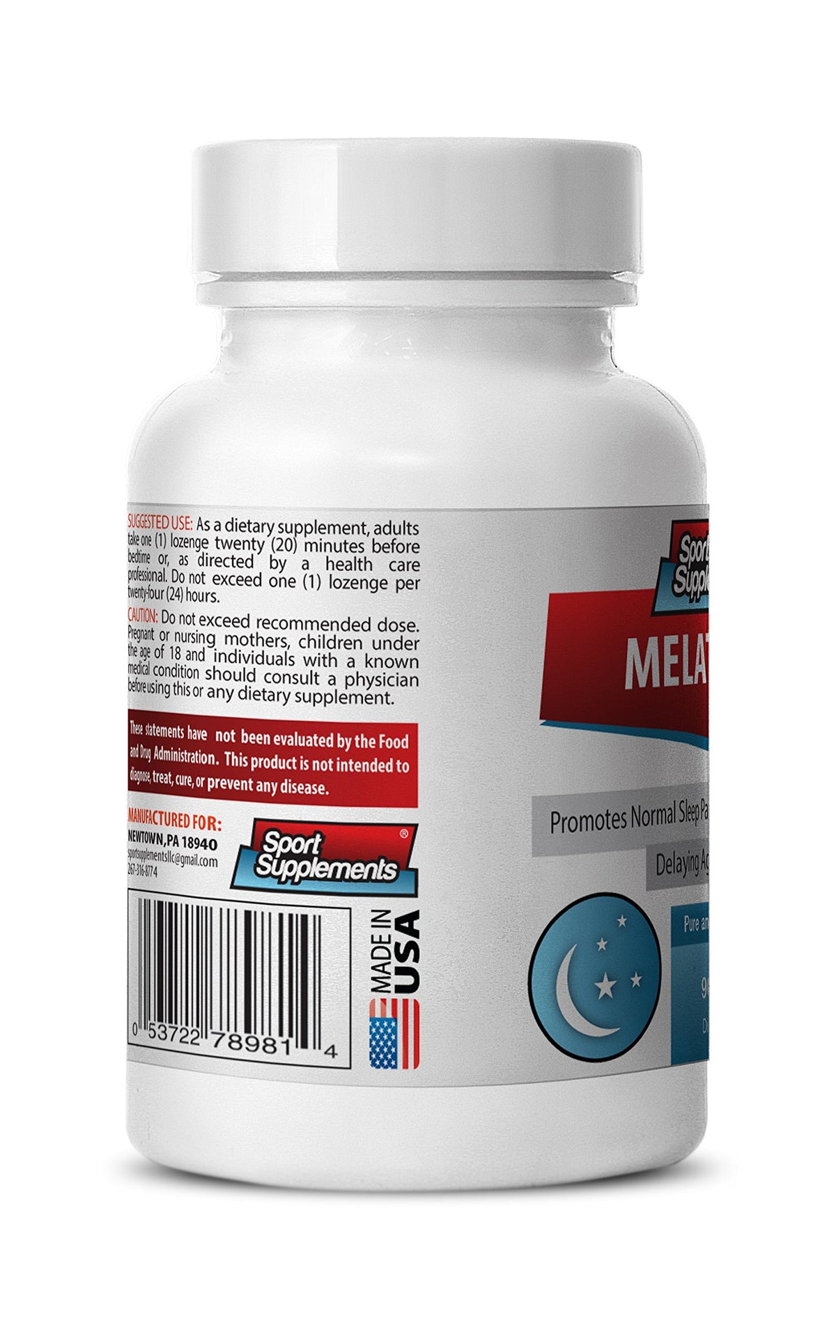 Sport Supplements Melatonin Extended Release 3mg Sleep Support - 180 Lozenges - image 3