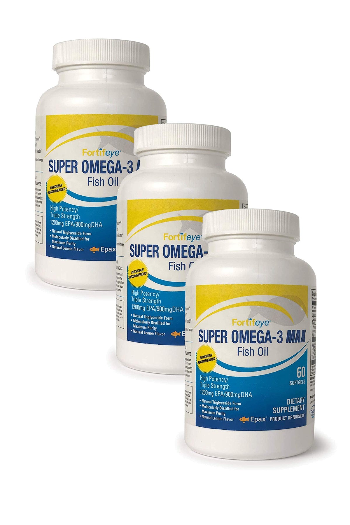 Fortifeye Vitamins Super Max Omega-3 Fish Oil 2400 mg - High Potency