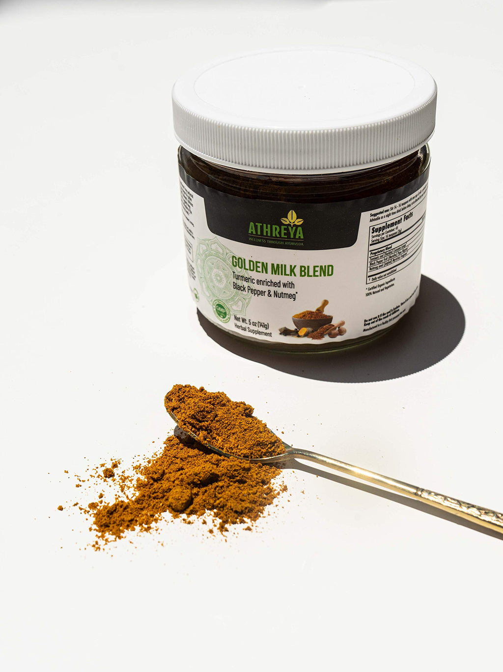 Athreya Herbs Golden Milk Powder Blend Turmeric - 5 Oz - image 3