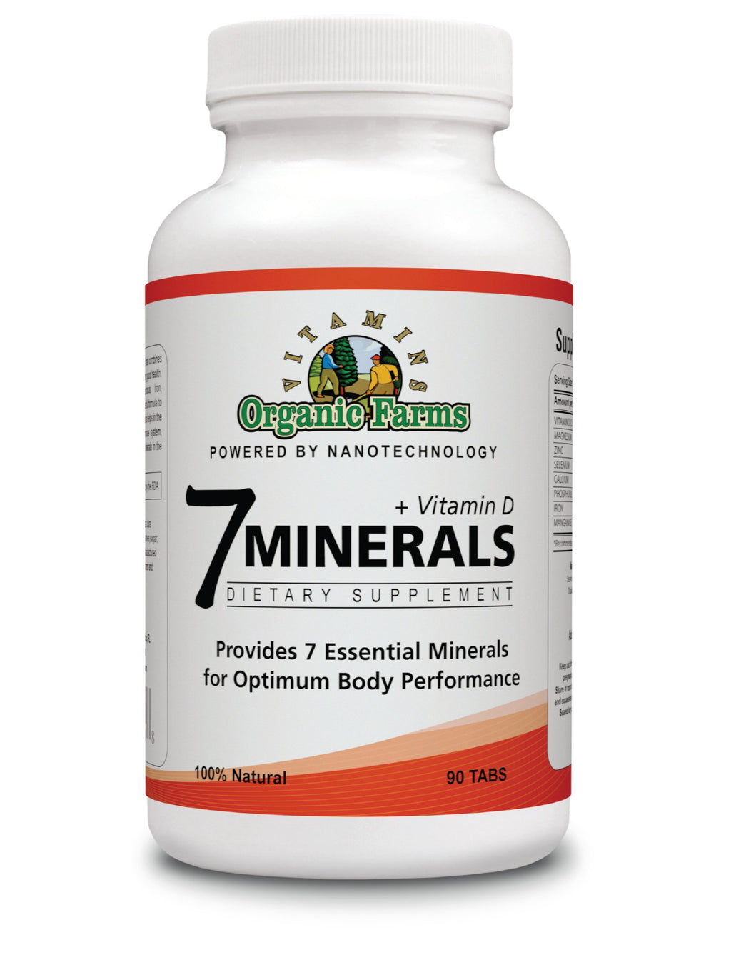 Organic Farms Vitamins 7 Minerals with Vitamin D - 90 Tablets