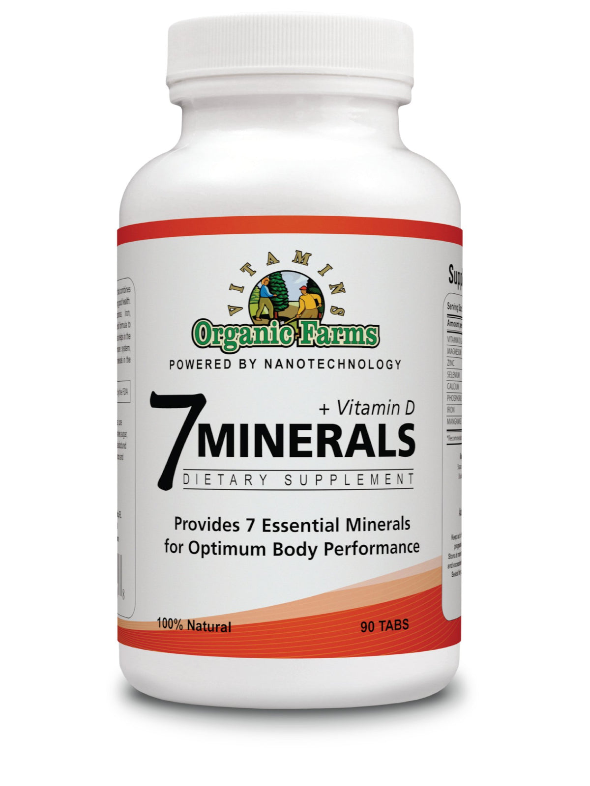 Organic Farms Vitamins 7 Minerals with Vitamin D - 90 Tablets