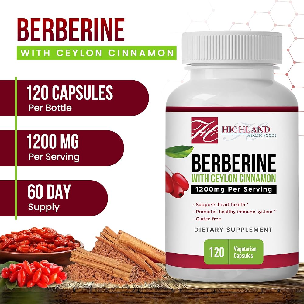 Highland Health Foods Berberine with Ceylon Cinnamon 1200 mg - image 4