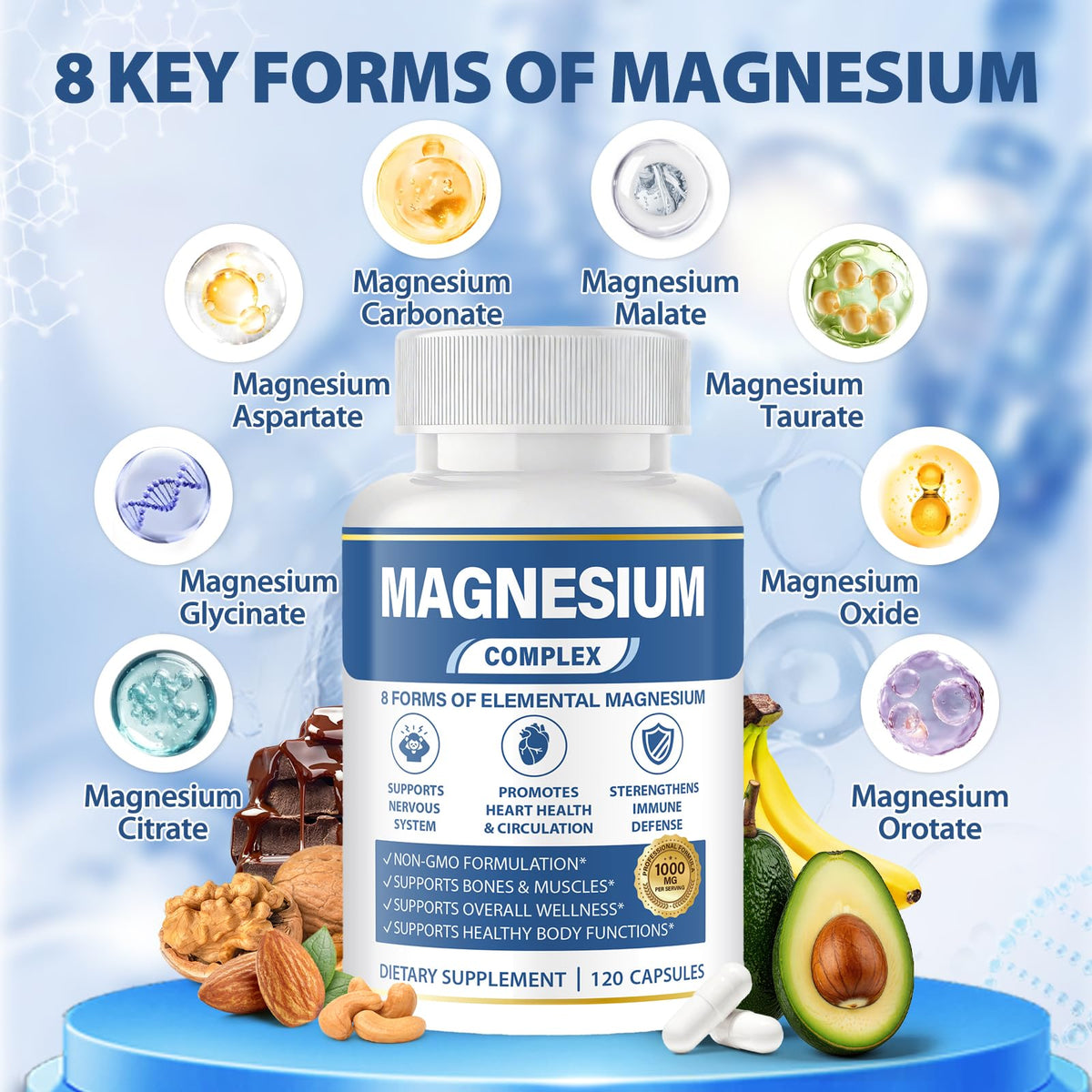 BOSNETHUINH Magnesium Complex 1000mg - 120 Capsules - image 2