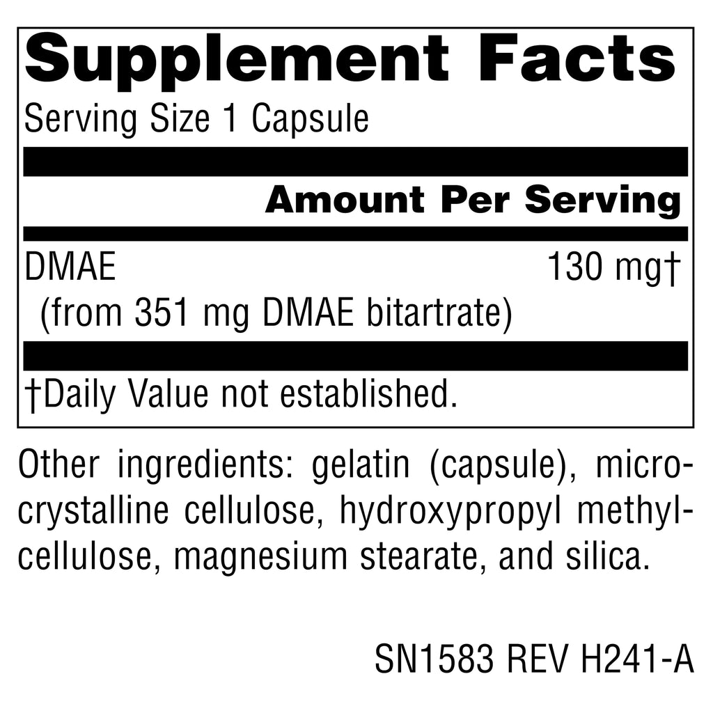 Source Naturals DMAE 351 mg Mental Concentration - 200 Capsules - image 5