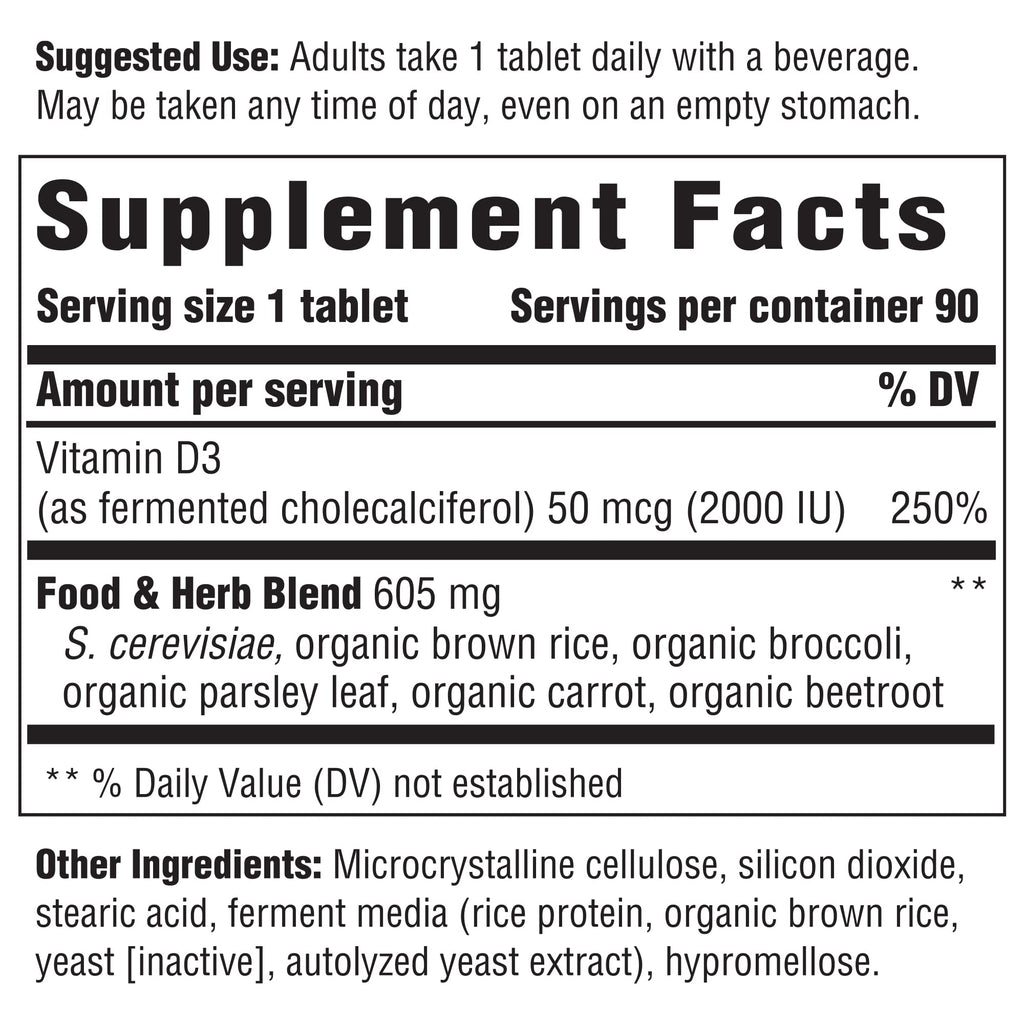 Innate Response Formulas Vitamin D3 2000 IU Bone Health - 90 Tablets - image 2