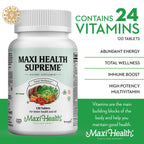 Maxi Health Supreme - High Potency Multivitamin & Mineral Supplement