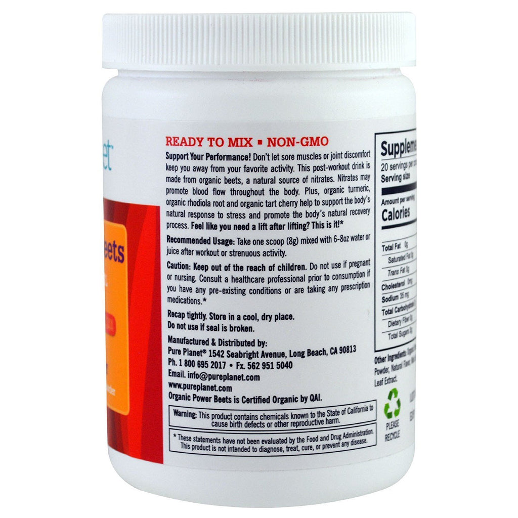 Pure Planet Organic Power Beets Rapid Recovery Fuel - 160 g - image 2