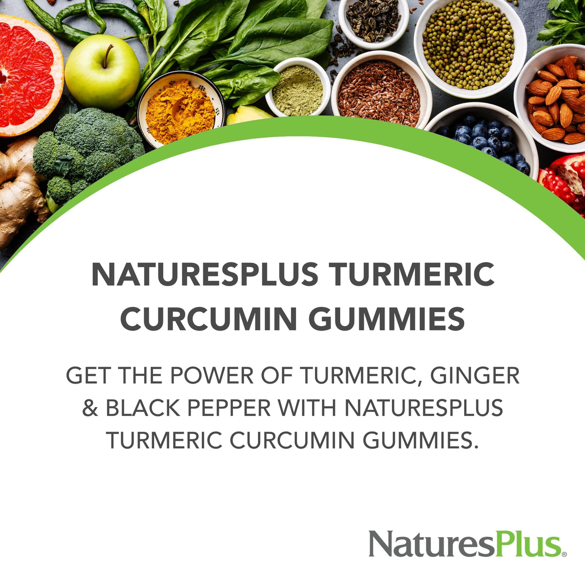 NaturesPlus Turmeric Curcumin Gummies - 60 Gummies - image 2