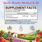 Vitalitown Vitamin B12 Methyl B12 5000 mcg Energy Support - 90 Tablets - image 2
