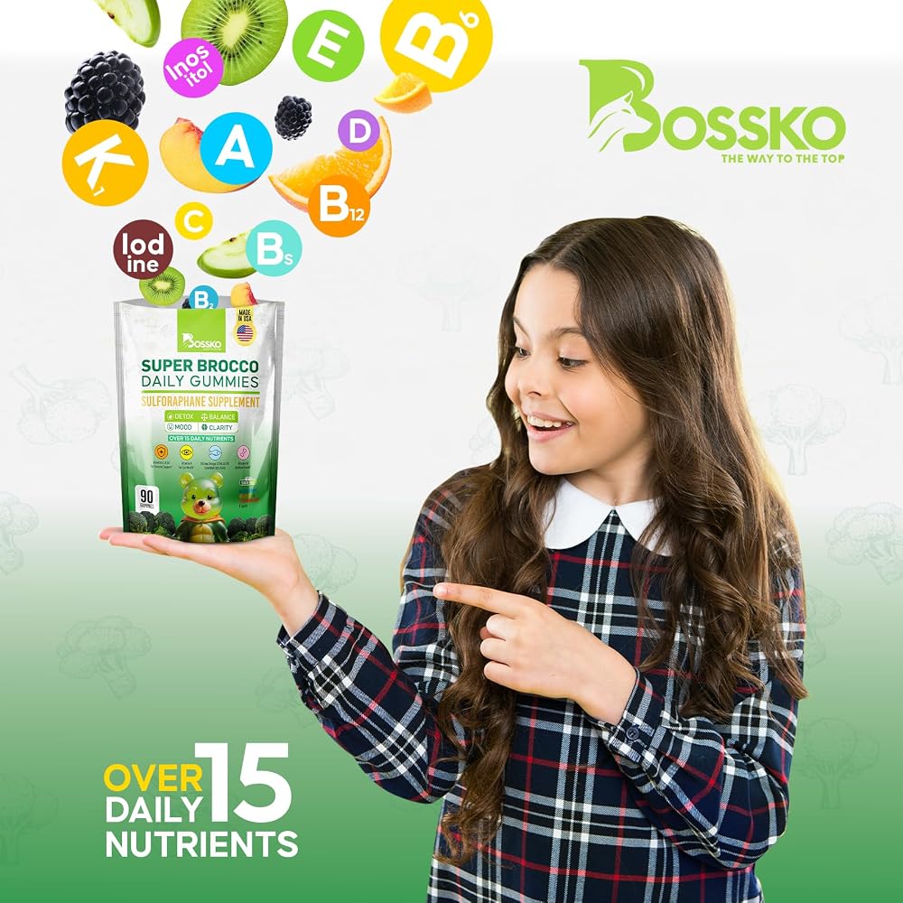 BOSSKO Sulforaphane Gummies with Omega-3 - 90 Gummies - image 2