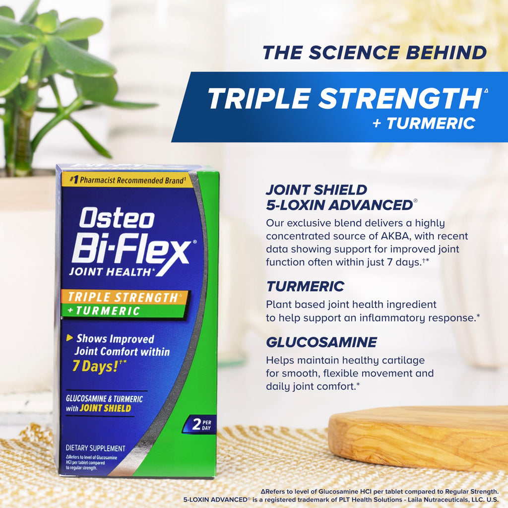 Osteo Bi-Flex Triple Strength Glucosamine with Turmeric - 80 Tablets - image 6