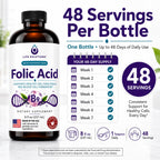 Life Solutions Liquid Vitamin B9 Folic Acid 800mcg Berry - 8oz - image 5