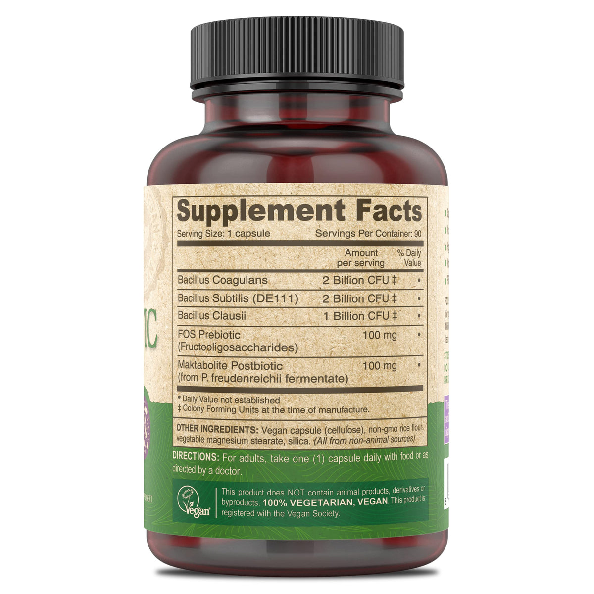 DEVA Vegan Probiotic Supplement with Prebiotics - 90 Capsules - image 2