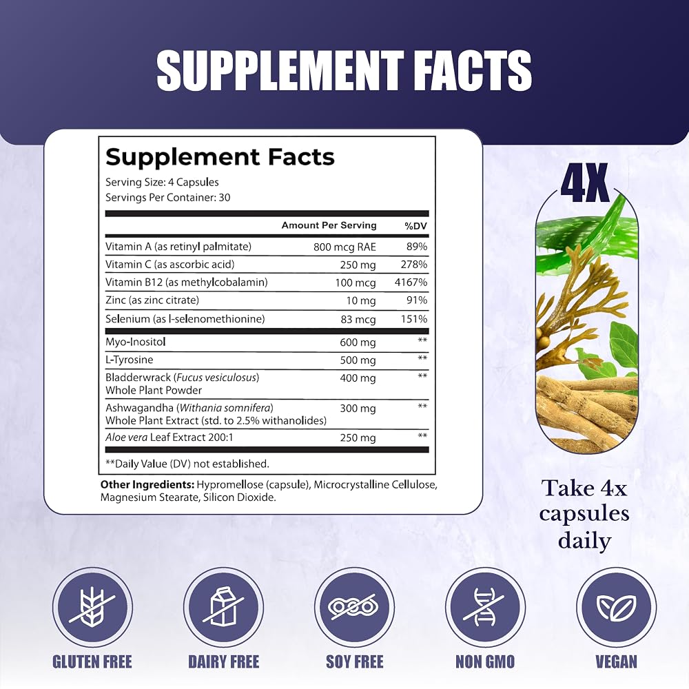 NATION HEALTH MD Thyro Support Thyroid Support - 120 Capsules - image 2