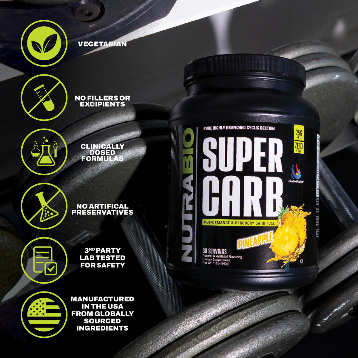 NutraBio Super Carb - Complex Carbohydrate Supplement Powder