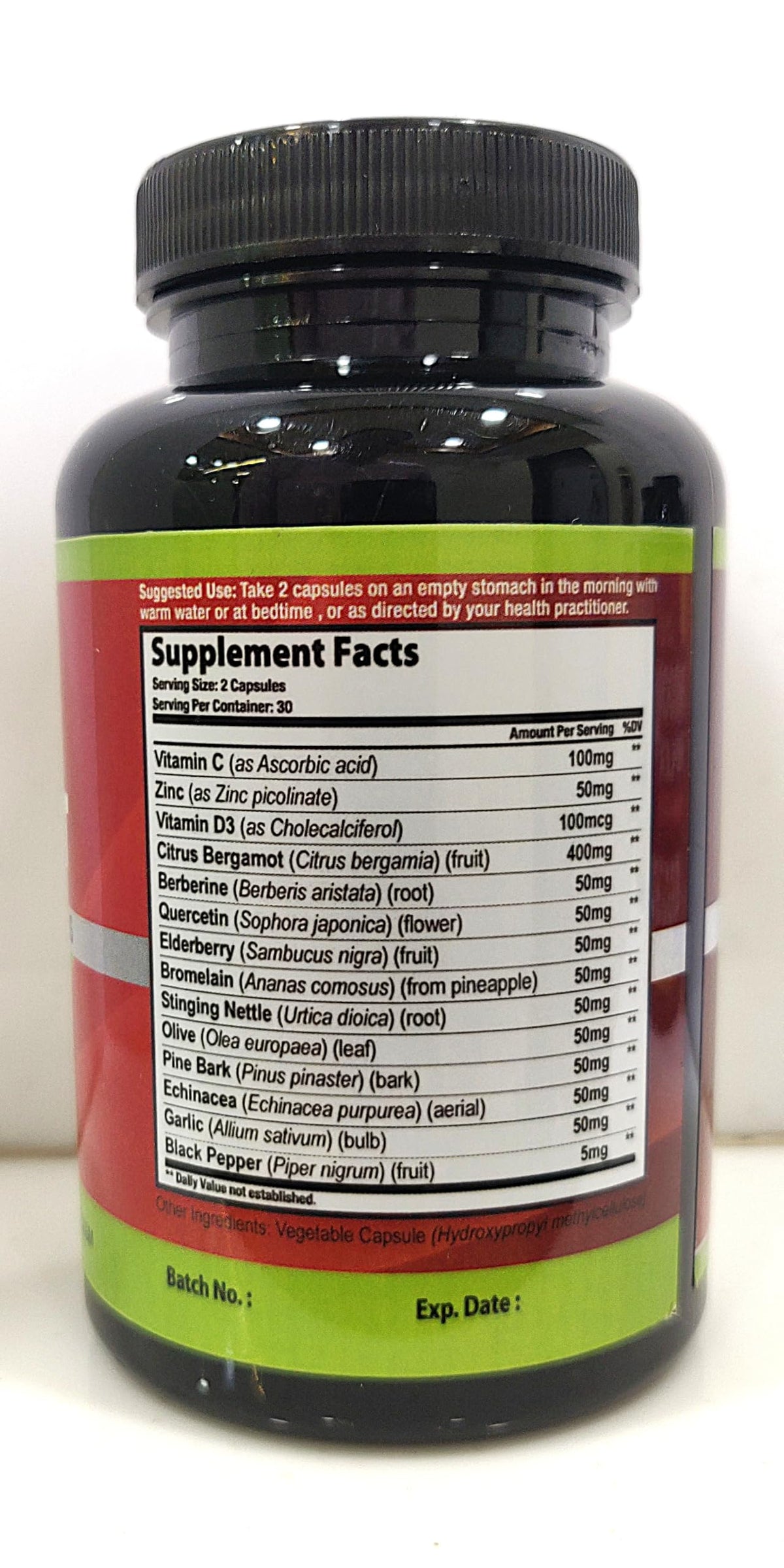 Organic Cadane Citrus Bergamot Extract Immune Support - 60 Capsules - image 2