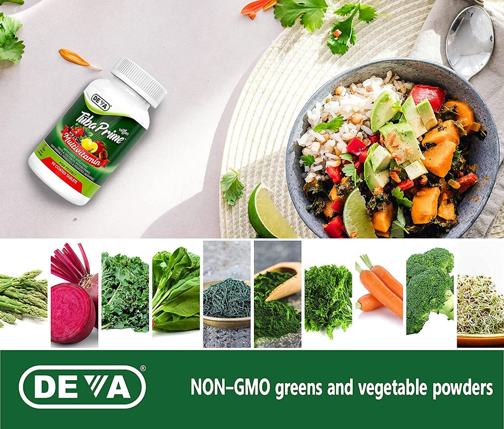 DEVA Tuba Prime Vegan Multivitamin with Iron