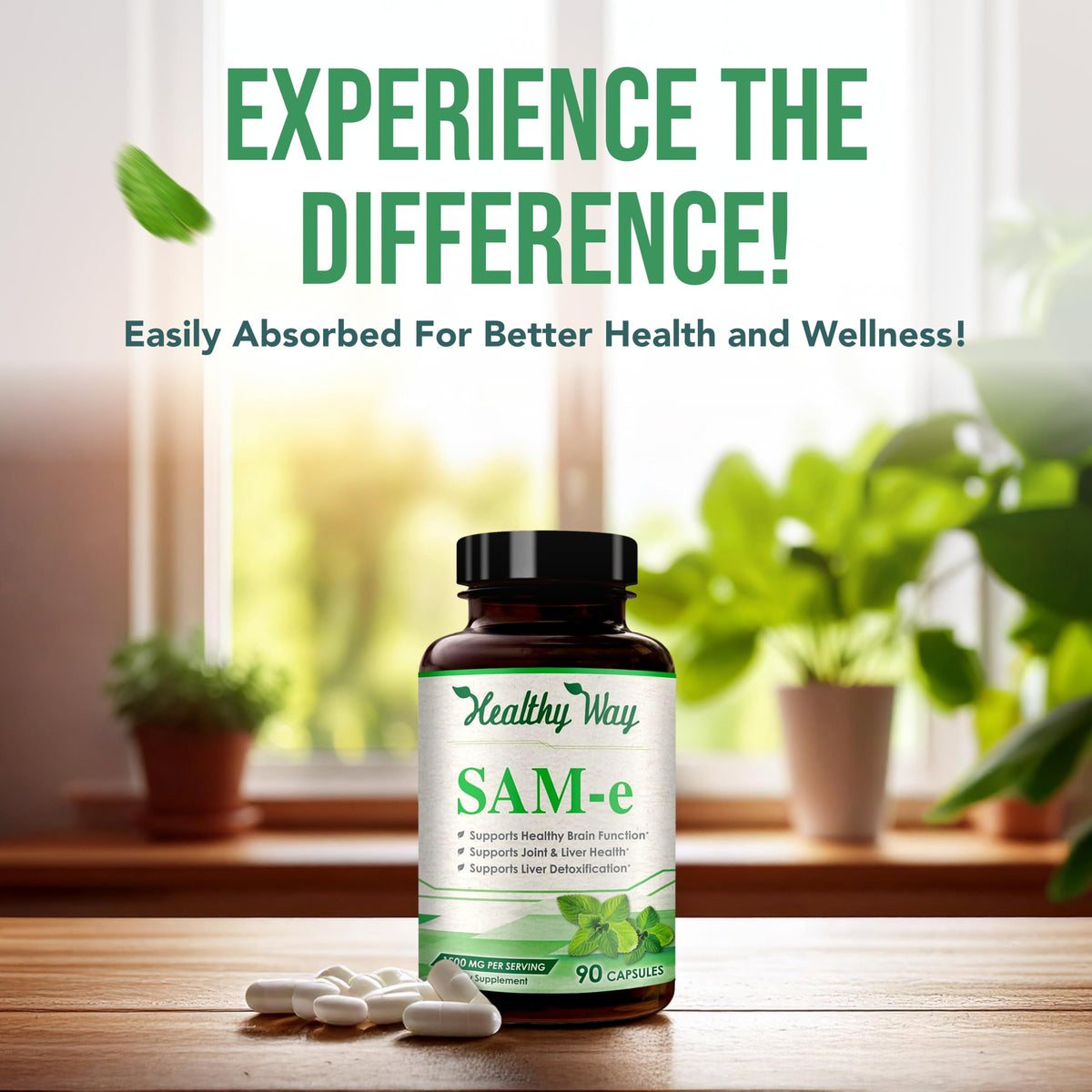 HealthyWayRx SAM-e 1500mg Supplement - 90 Capsules - image 5