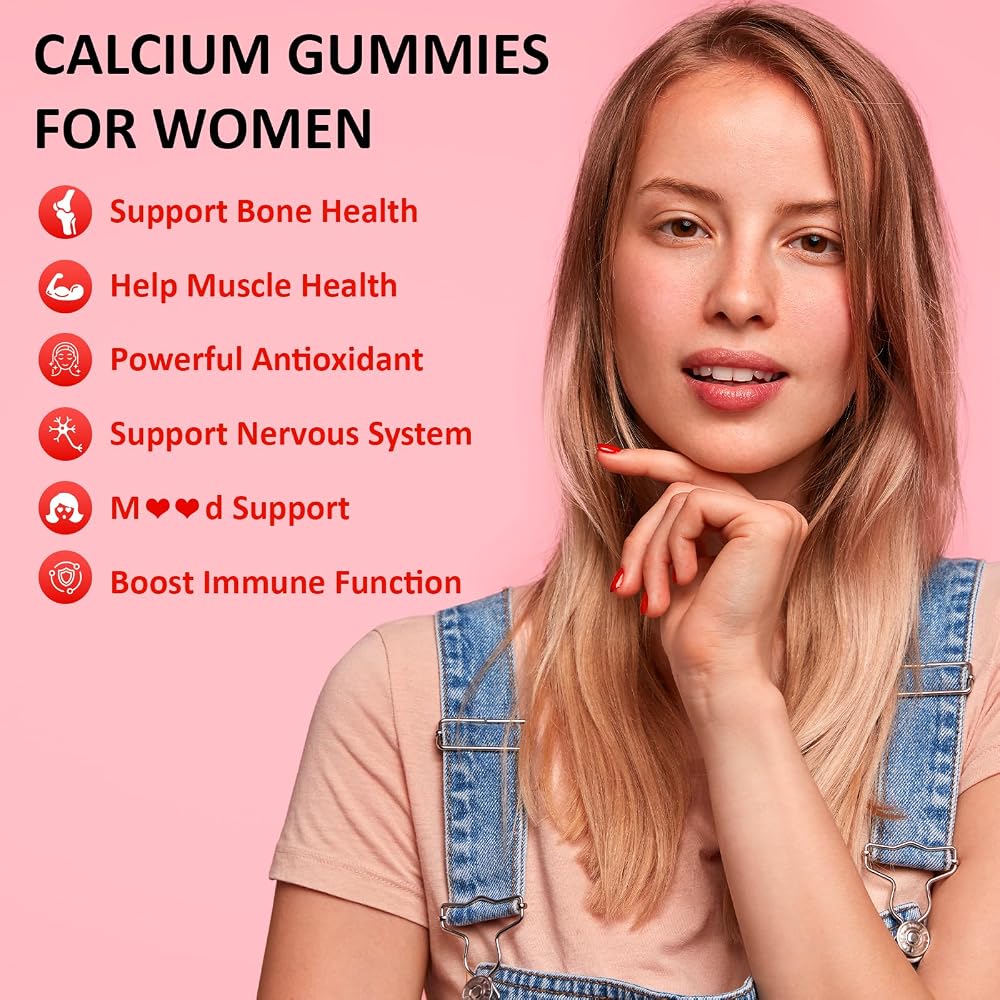 PYUNAFIT Calcium Gummies for Women 1200 mg - 60 Count - image 5