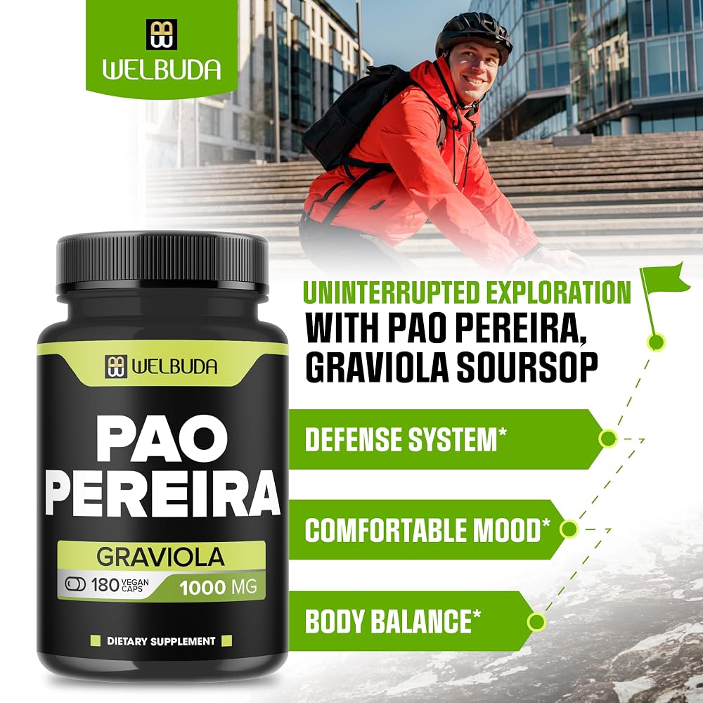 WELBUDA Pao Pereira & Graviola Immune Support - 180 Capsules - image 3