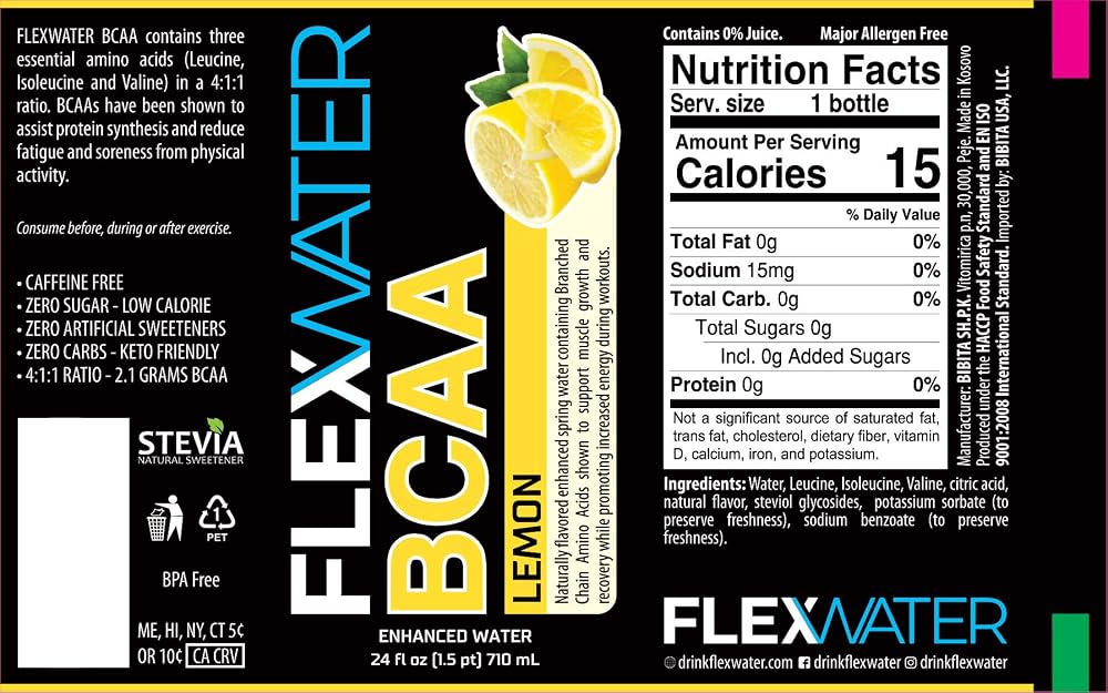 FLEXWATER BCAA Enhanced Water 4:1:1 Ratio - 6-Pack - image 2