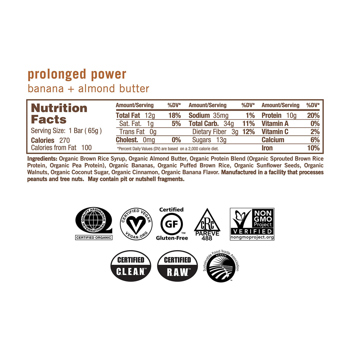 GoMacro MacroBar Organic Vegan Protein Bars Banana Almond - 12 Count - image 3