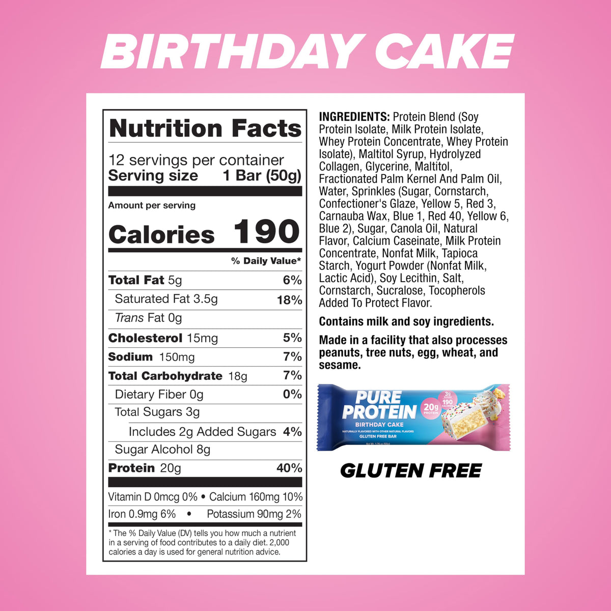 Pure Protein Bars, High Protein, Nutritious Snacks to Support Energy