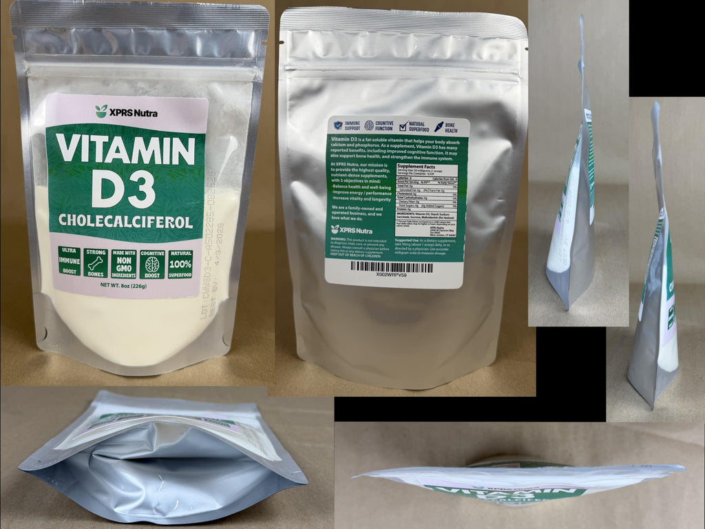 XPRS Nutra Vitamin D3 Powder (Cholecalciferol) - Unflavored VIT D