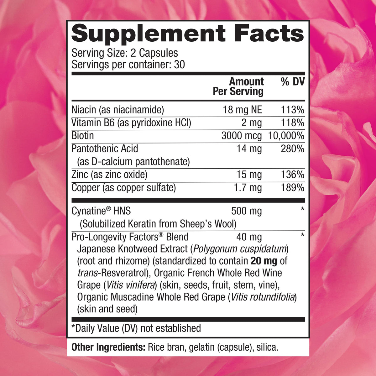 Reserveage Beauty Keratin Hair Booster - 60 Capsules - image 2