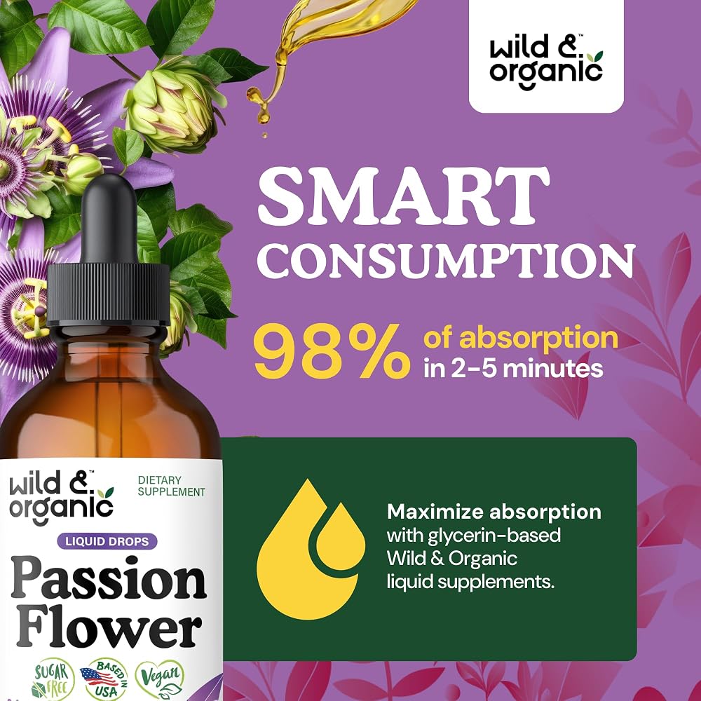 Wild & Organic Passion Flower Tincture for Relaxation - 4 fl oz - image 4