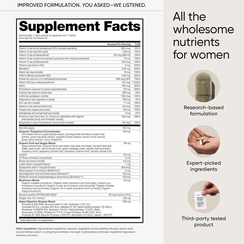 meOrigin Multivitamin for Women with 77 Nutrients - 30 Day Supply - image 5