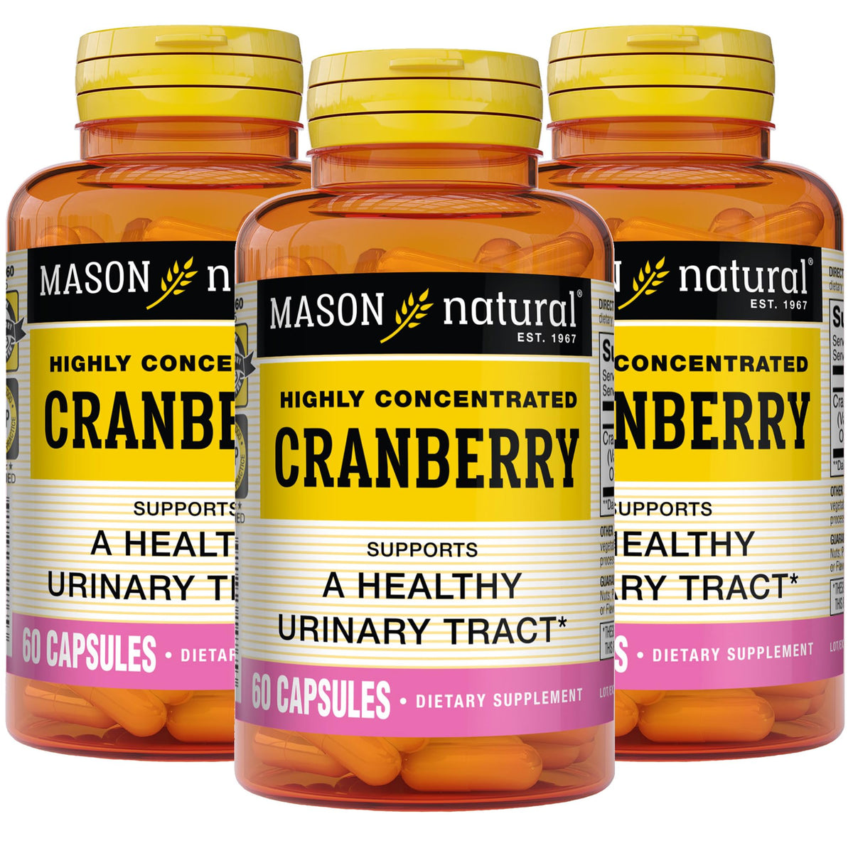 Mason Natural Cranberry 900 mg Urinary Tract Health - 180 Capsules