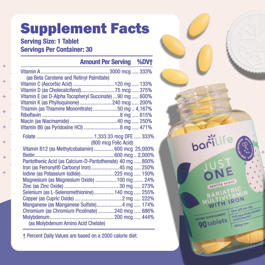 Bari Life Just One - Bariatric Multivitamin with Iron