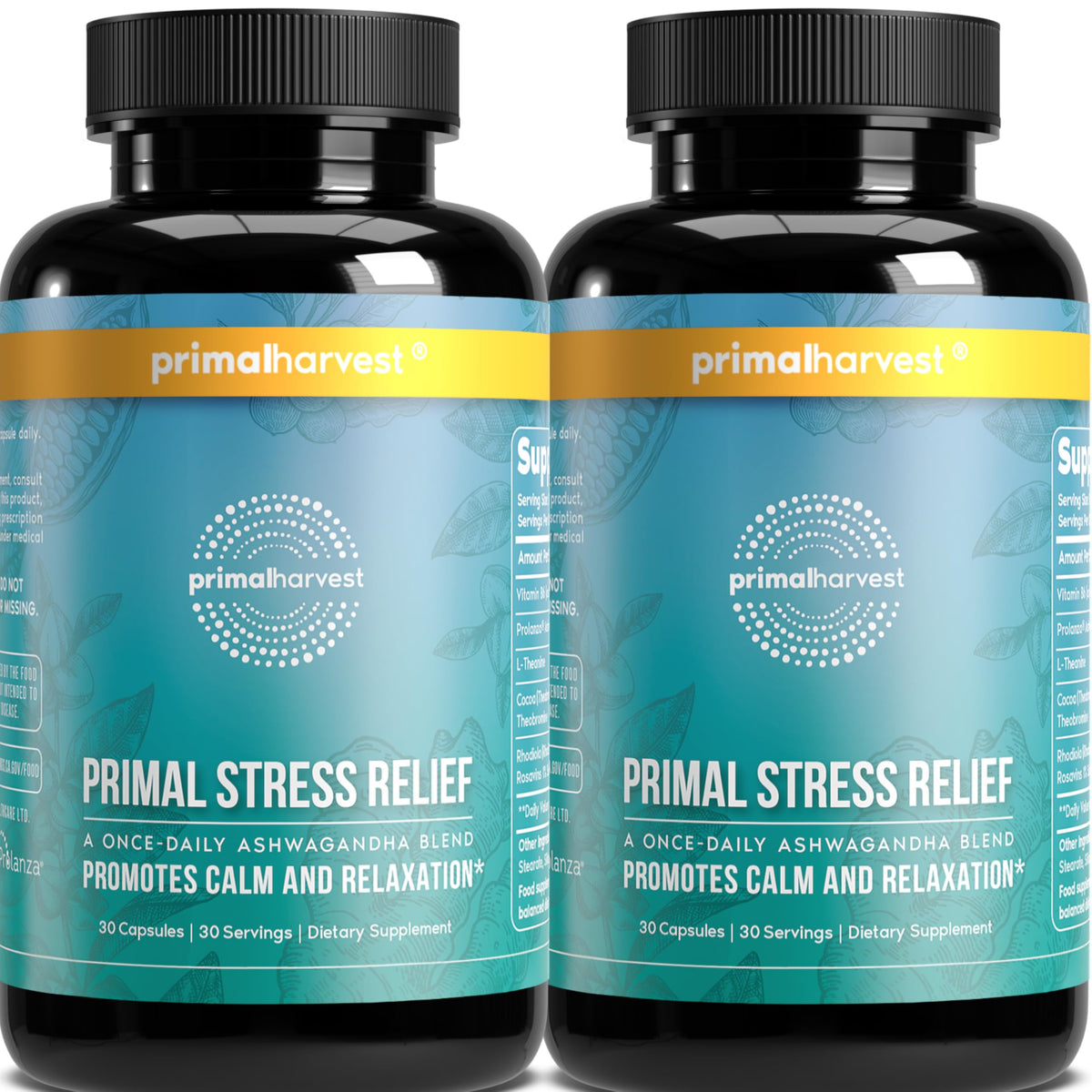 Primal Harvest Stress Relief Supplement for Women and Men Pure