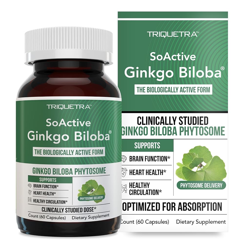 Triquetra Health SoActive Ginkgo Biloba 180 mg - 60 Capsules