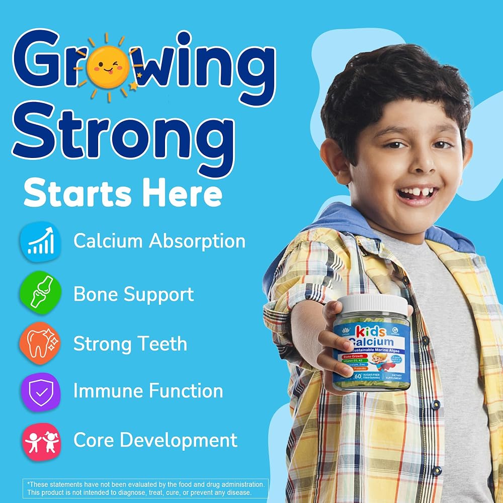 LILICARE Kids Calcium Gummies with Vitamin D3 K2 - 60 Gummies - image 3