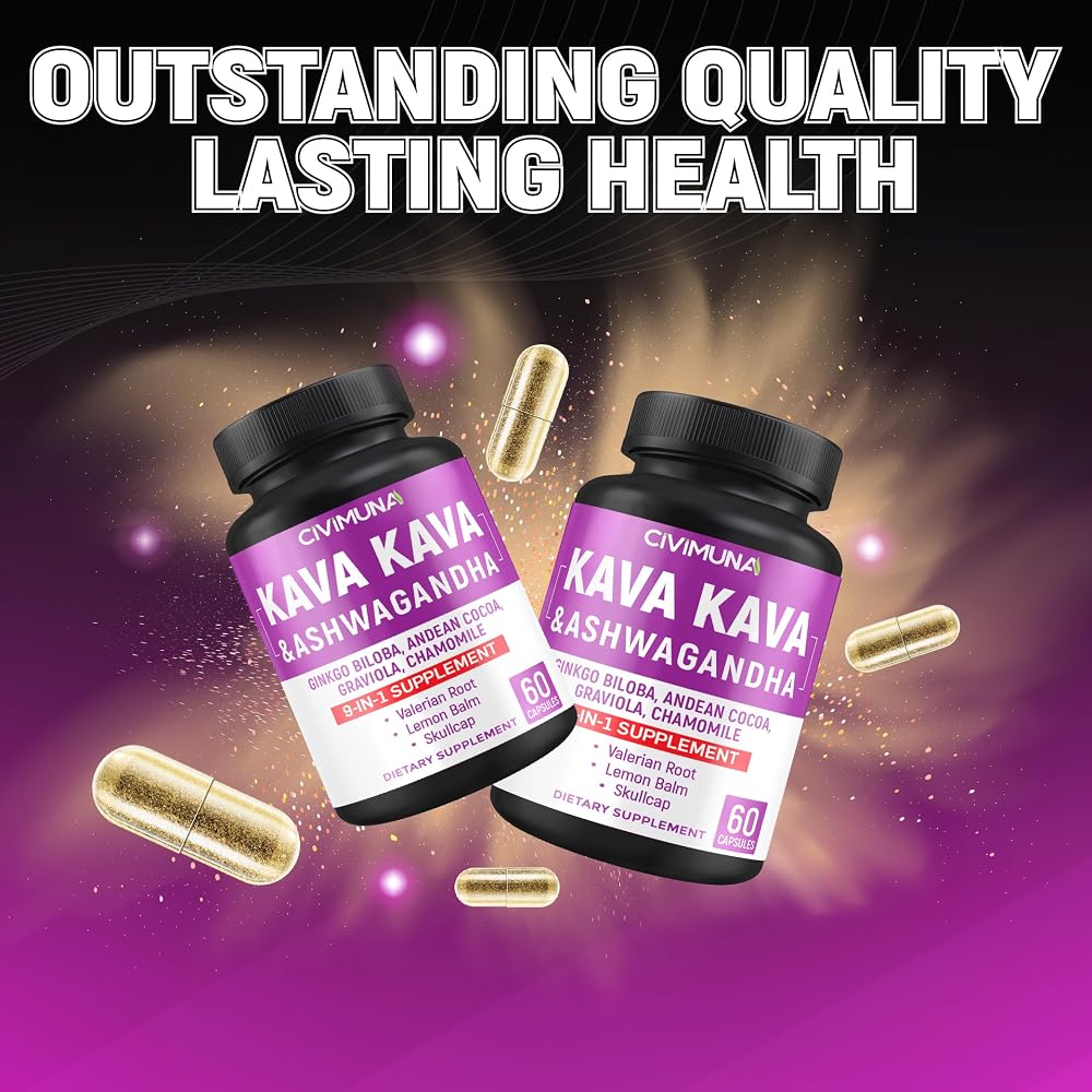 CIVIMUNA Kava Capsules with Ginkgo & Ashwagandha - 120 Capsules - image 7