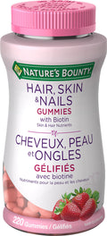 Nature's Bounty gummies biotin hair, skin, nails bottle
