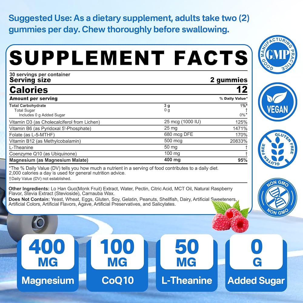 Nextdia Magnesium Malate Gummies with CoQ10