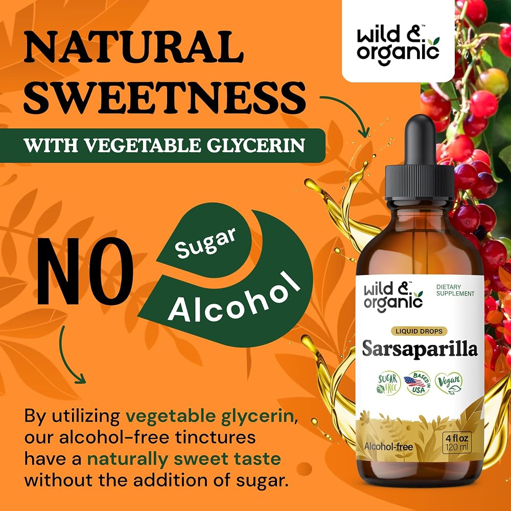 Wild & Organic Sarsaparilla Root Tincture - Detox Cleanse Support - 4 - image 6