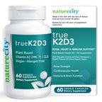 NatureCity TrueK2D3 Plant Based Vitamin K2 & D3 Supplement