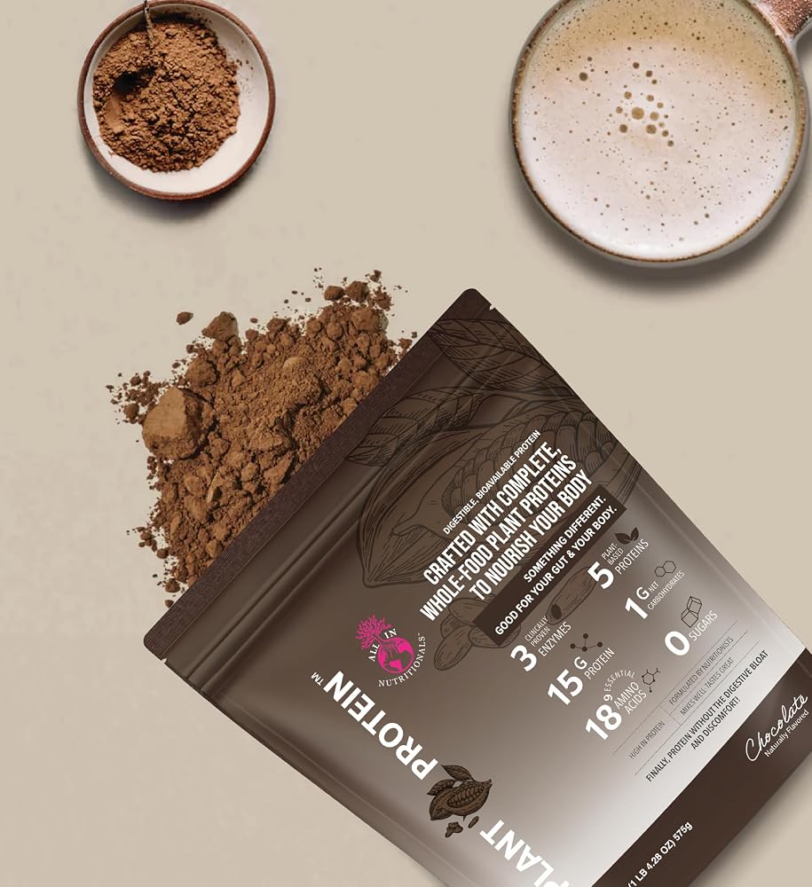 All In Nutritionals EZ Plant Protein Powder Chocolate - 19.4 oz - image 4