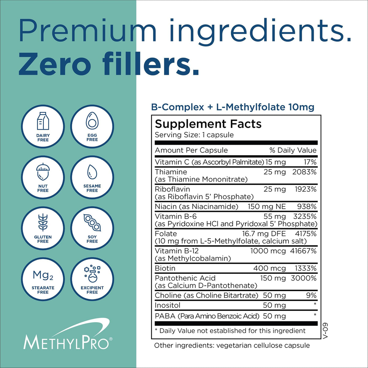 MethylPro B Complex with L-Methylfolate 10 mg - 30 Capsules - image 7