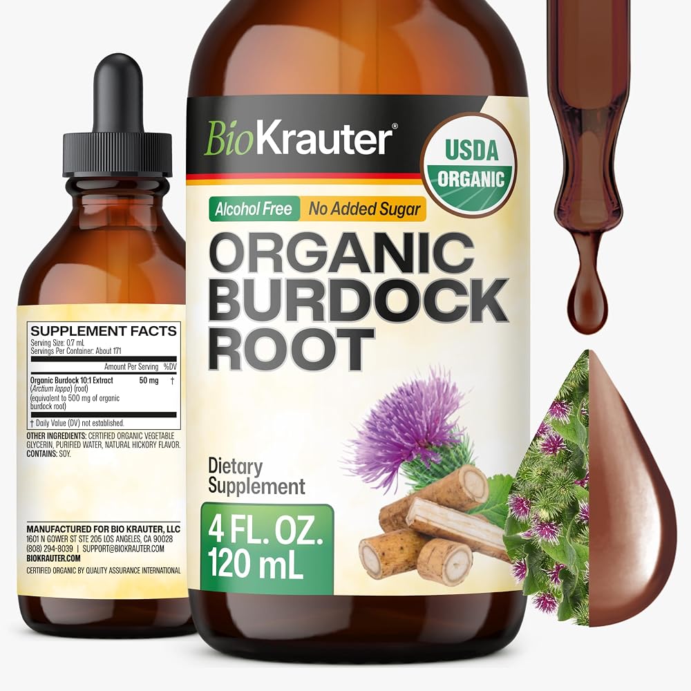 BIO KRAUTER Burdock Root Antioxidant & Digestive Support - 4 Fl Oz