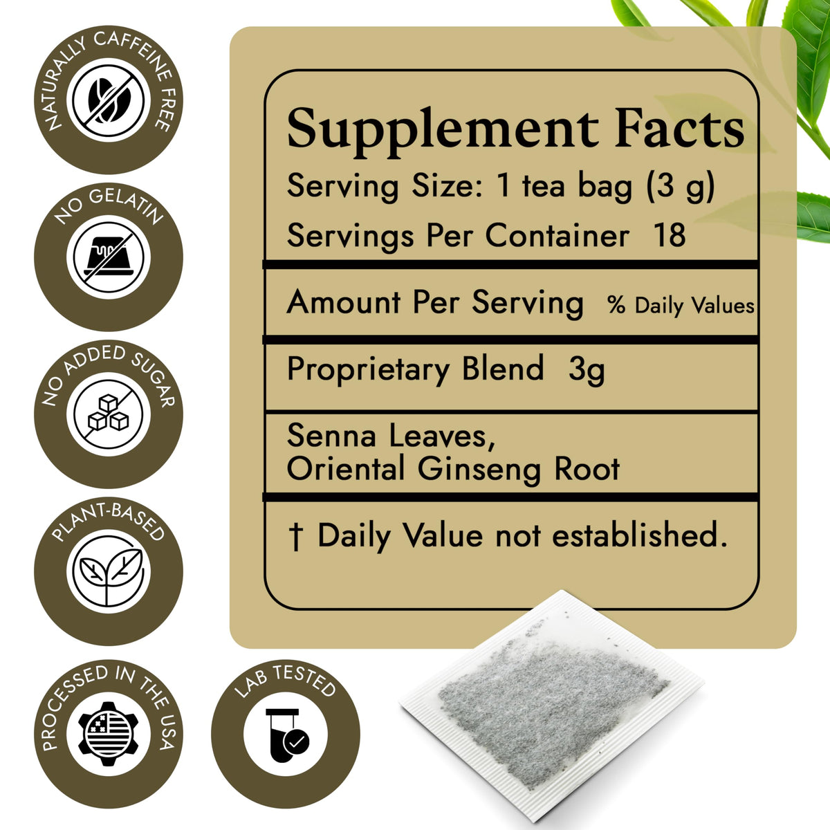 3 Ballerina Ginseng Tea Extra Strength Herbal Tea Bags - 18 Count - image 4