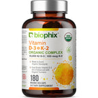 biophix Organic Vitamin D-3 K2 Turmeric - 180 Vegetarian Capsules