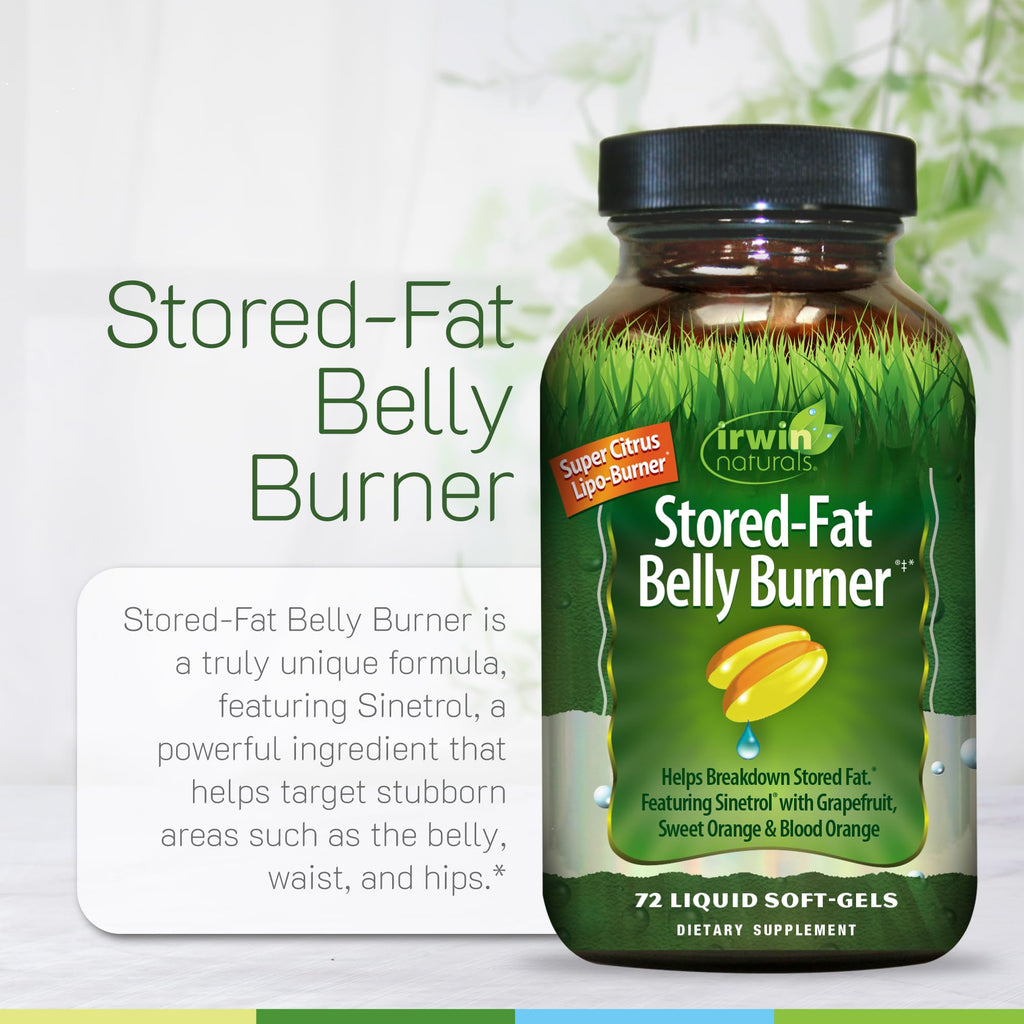 Irwin Naturals Stored-Fat Belly Burner - 72 Liquid Soft-Gels - Helps