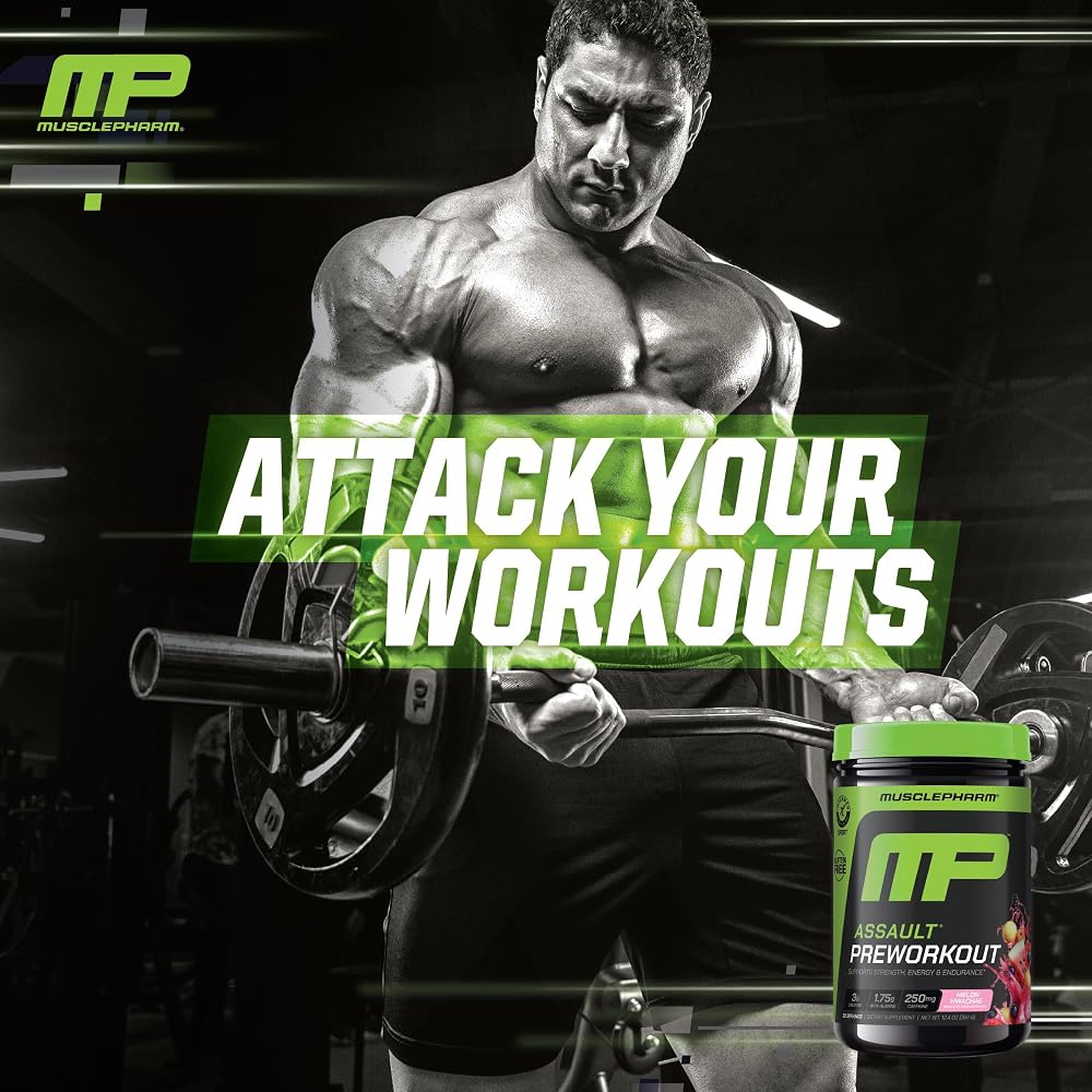 Muscle Pharm Assault Energy & Strength Pre Workout Powder for Men