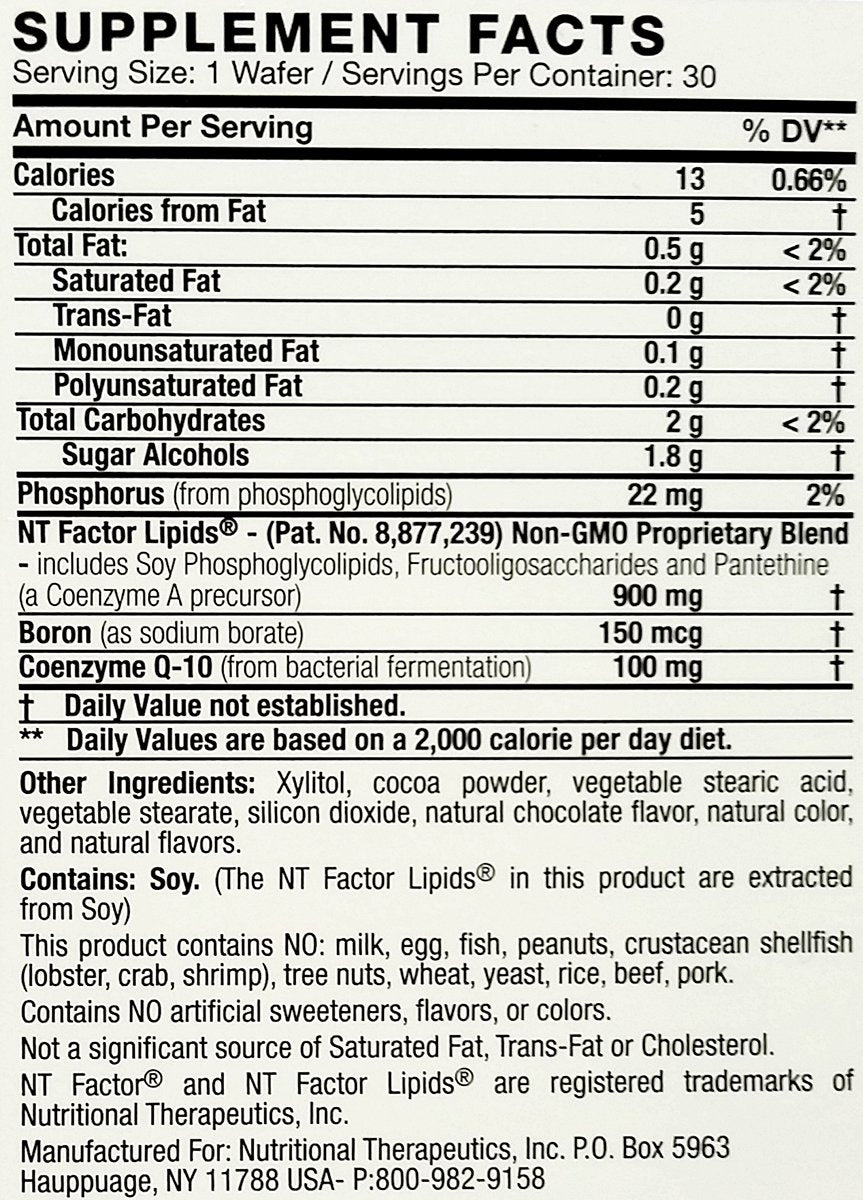 Nutritional Therapeutics NT Factor CoQ10 100 mg - 30 Chewable Wafers - image 2