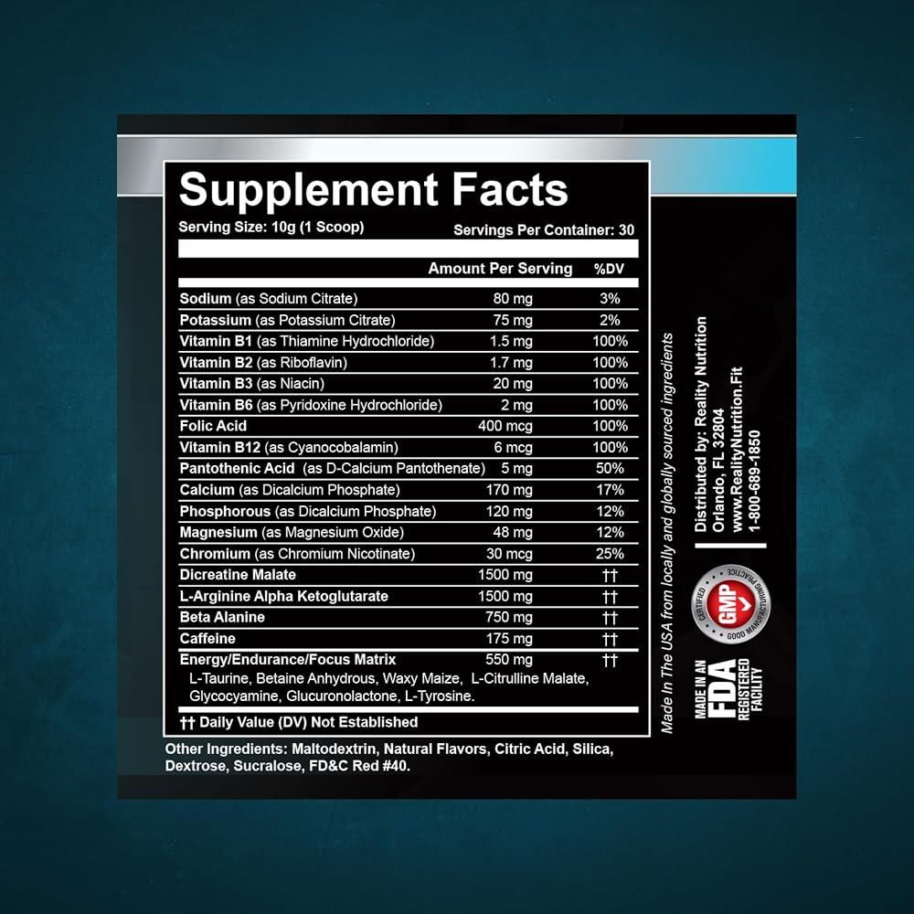 Reality Nutrition Lunatic Pre Workout Powder - 30 Servings - image 7